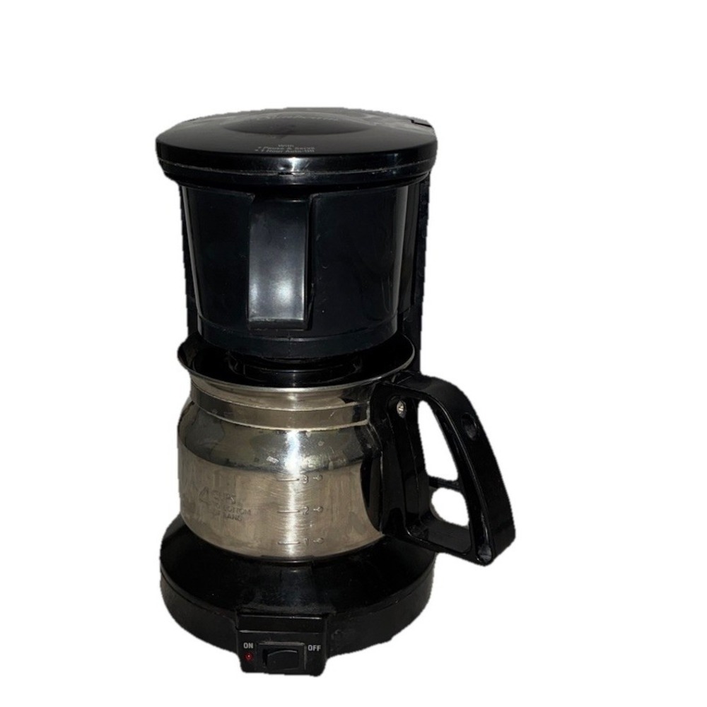Sunbeam‎ Coffee Maker Stainless Steel Carafe 4-cup Mini Black 3278 Vintage